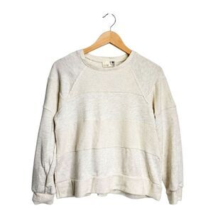 Everleigh Sweater Steipe Knit Pullover Crewneck in Oatmeal Size Medium NWT
